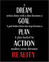 Posterizer 1 pcs-A dream becomes a goal-powerful quote-Men's Art Collection-Motivational & Inspirational Art-decor for office wall- UNFRAMED Wall ...